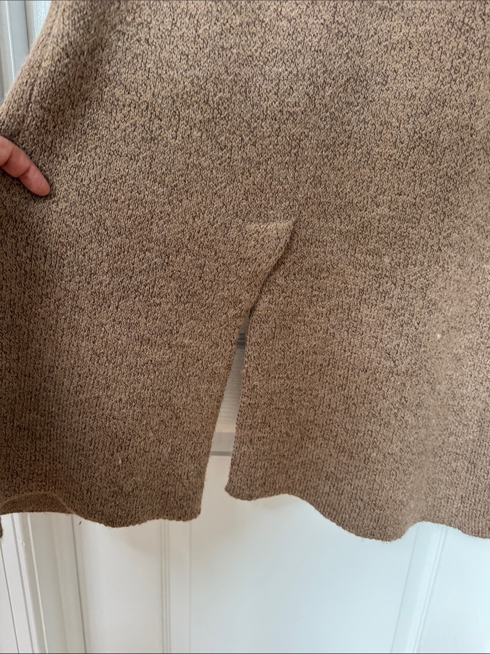Monteau Taupe Knit sleeveless long cardigan - Picture 8 of 8